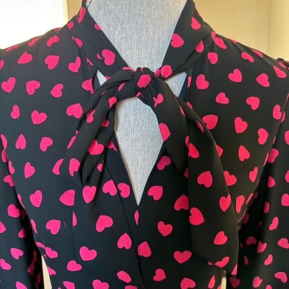 NWOT! Kate Spade New York Hearts Print Dress. Size: 6.  Runs true to size. - Picture 3 of 13